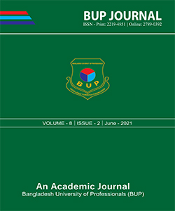 BUP JOURNAL, Volume - 8, Issue - 2, June - 2021